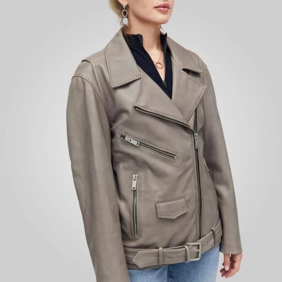 Bod & Christensen Jackets & Blazers - Bod & Christensen Lauren Leather Motorcycle Jacket Gunmetal Women's XS New